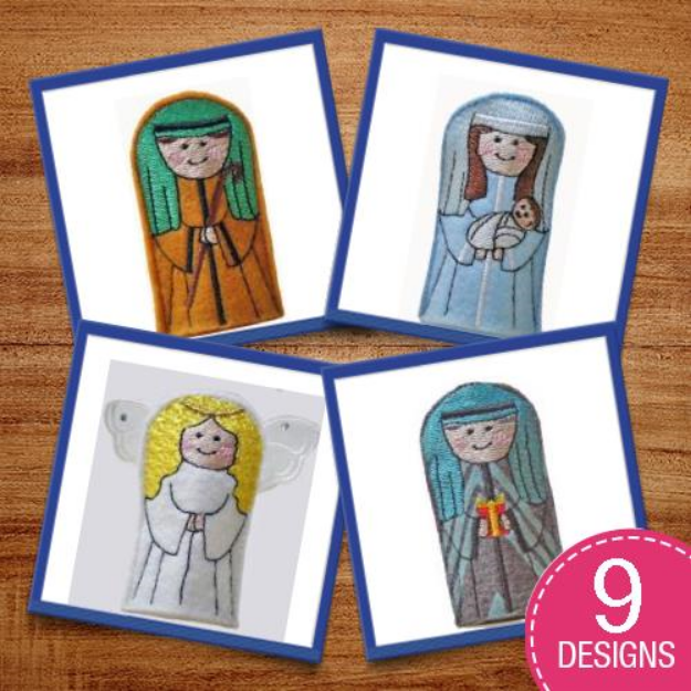 Picture of ITH Nativity Finger Puppets Embroidery Design Pack