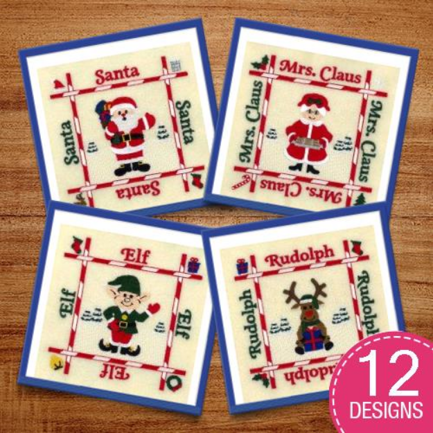 Picture of Christmas Quilt Squares Embroidery Design Pack