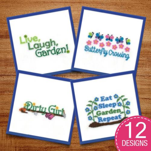 Picture of Garden Sayings #2 Embroidery Design Pack