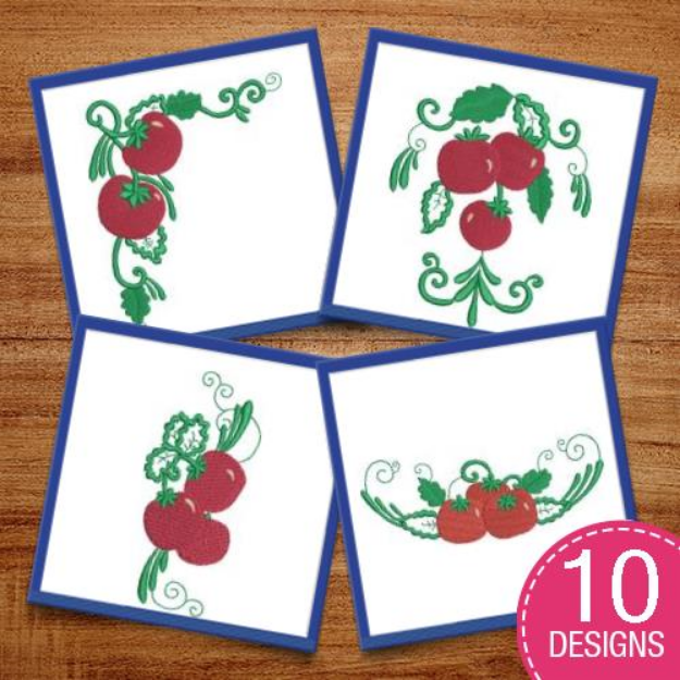 Picture of Tomato Garden Embroidery Design Pack
