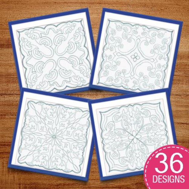 Picture of ITH Floral Abstract Quilting Blocks Embroidery Design Pack