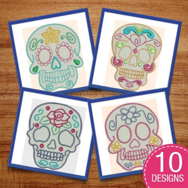 Picture of Skull Candy Embroidery Design Pack