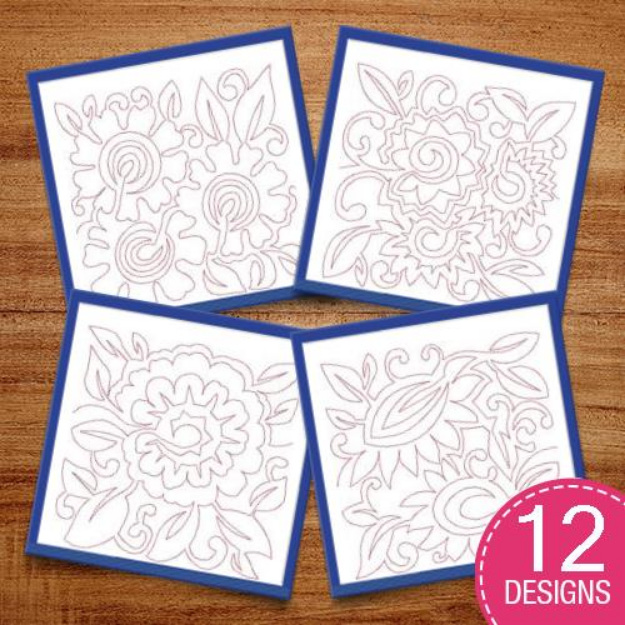 Picture of Sunflower Quilting Blocks Embroidery Design Pack