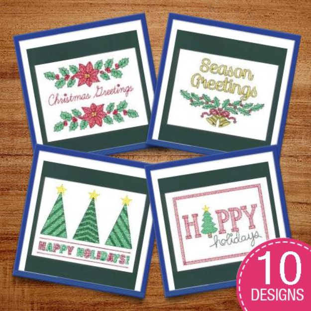 Picture of Christmas Cards 2 Embroidery Design Pack