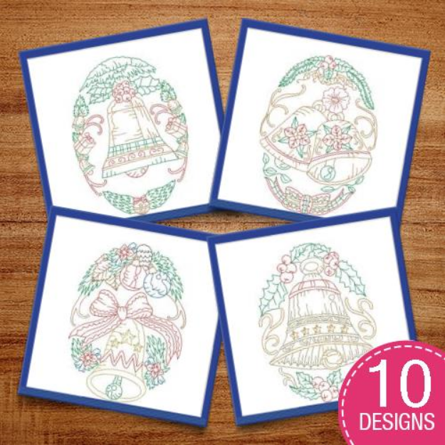 Picture of Holiday Bells Small Size Embroidery Design Pack