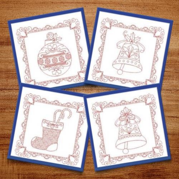 Picture of Christmas Motif Blocks Medium Size Embroidery Design Pack