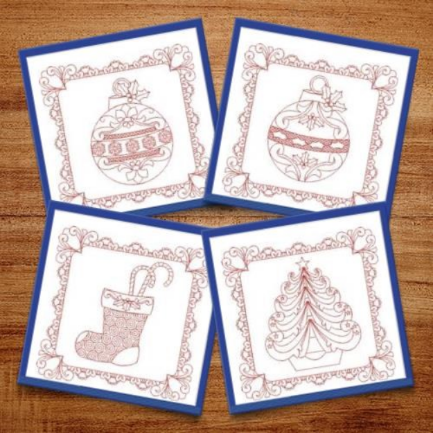 Picture of Christmas Motif Blocks Large Size Embroidery Design Pack