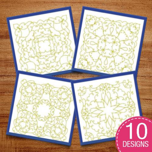 Picture of Elegant Motif Small Quilt Block Embroidery Design Pack
