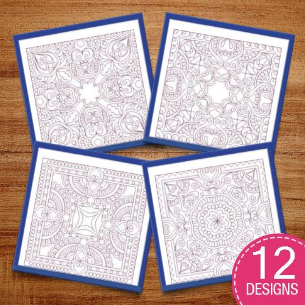 Picture of Infinity Medium Size Quilt Block Embroidery Design Pack