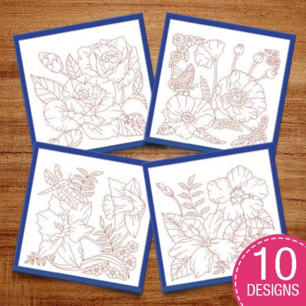 Picture of Summer Flowers Small Quilt Blocks