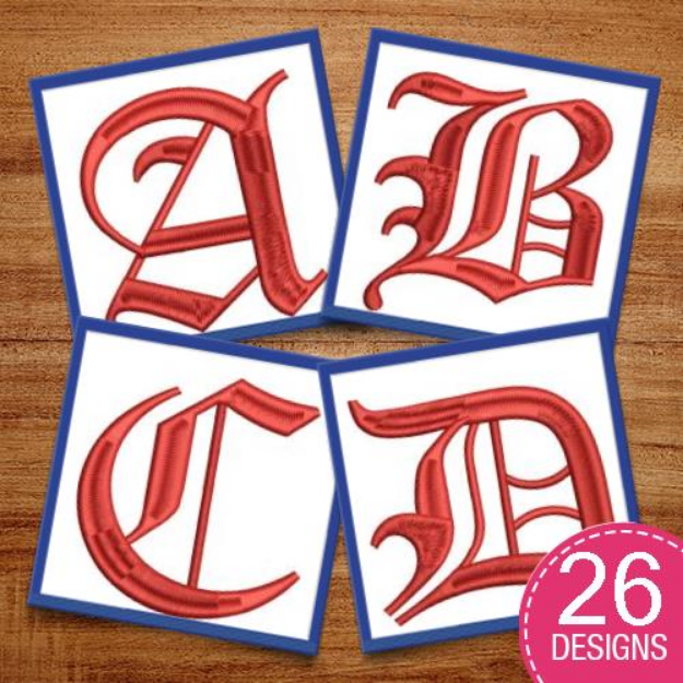 Picture of 3" English Fonts Embroidery Design Pack