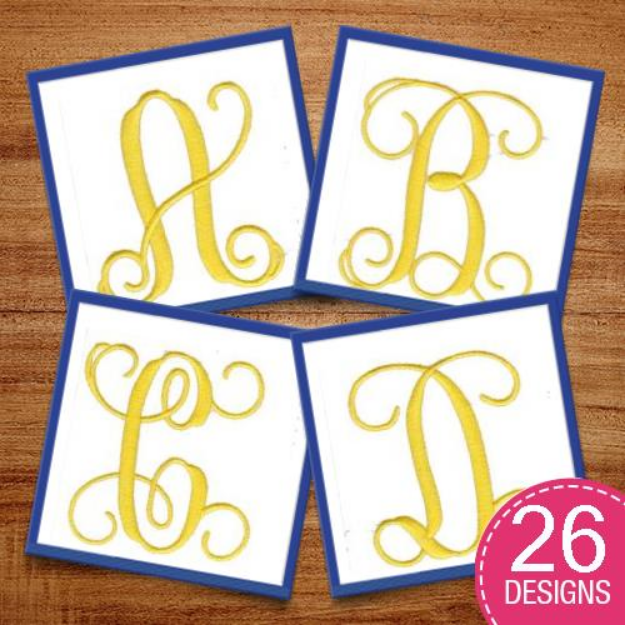 Picture of Interlocking 4" Monograms Embroidery Design Pack