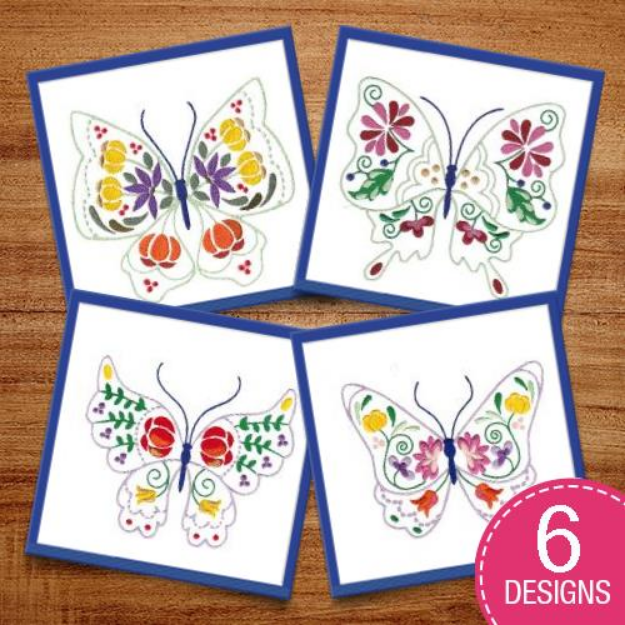 Picture of Butterflies Embroidery Design Pack