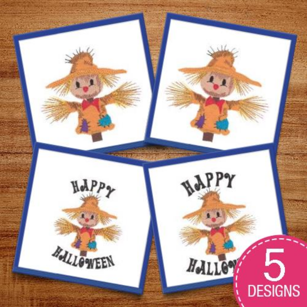 Picture of Happy Scarecrows Embroidery Design Pack