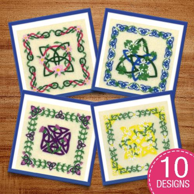 Picture of Celtic Quilt Squares Embroidery Design Pack