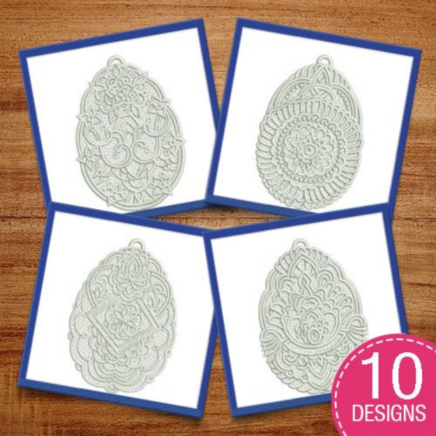 Picture of Free Standing Lace Easter Eggs Embroidery Design Pack