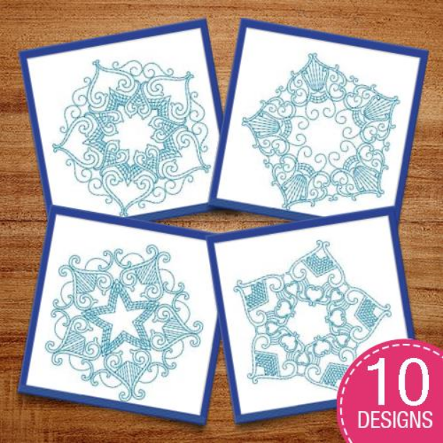 Picture of Motif Bluework Quilt Blocks Embroidery Design Pack