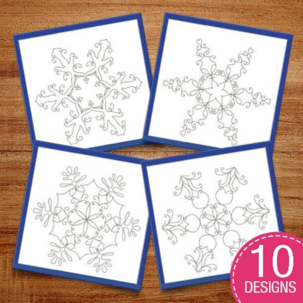 Picture of Snowflakes Embroidery Design Pack