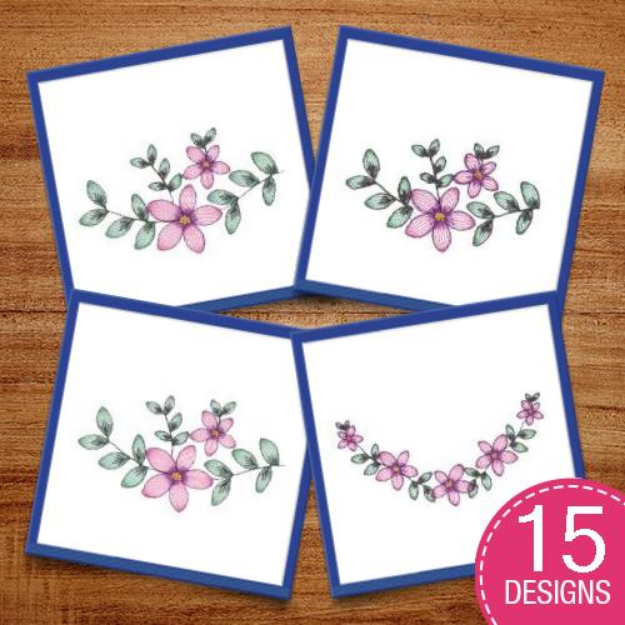 Picture of Hummingbirds & Flowers Embroidery Design Pack