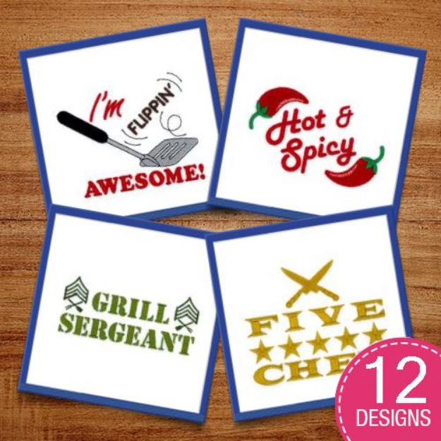 Picture of Mens Apron Sayings 2 Embroidery Design Pack