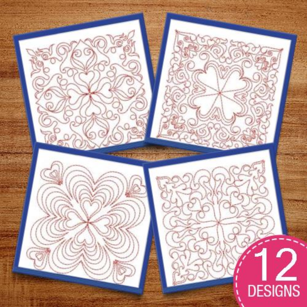 Picture of Continuous Line Motif Small Size Quilt Block