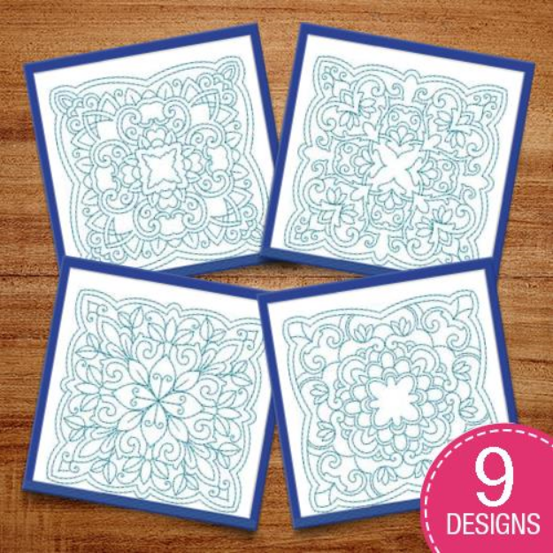 Picture of Crazy Doily Small Size Quilt Block Embroidery Design Pack