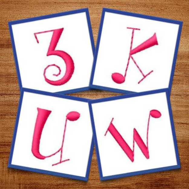 Picture of Music Alphabets Embroidery Design Pack