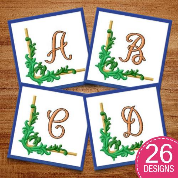 Picture of Vining Corner Pack Embroidery Design Pack
