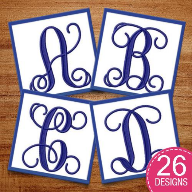 Picture of Vining Monogram Pack Embroidery Design Pack