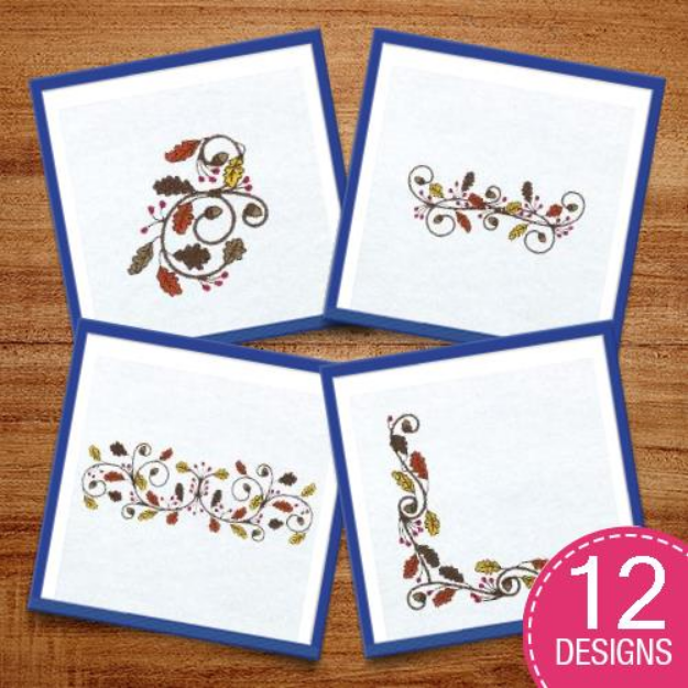 Picture of Harvest Place Setting Decor Embroidery Design Pack