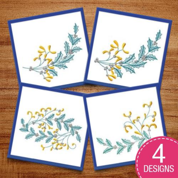 Picture of Christmas Flowers Embroidery Design Pack