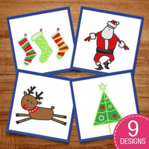 Picture of Cute Christmas Decorations Embroidery Design Pack