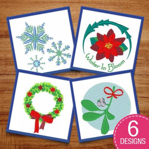 Picture of Winter Holiday Decorations Embroidery Design Pack