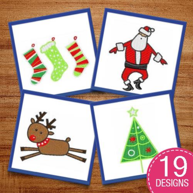 Picture of Adorably Christmassy Embroidery Design Pack