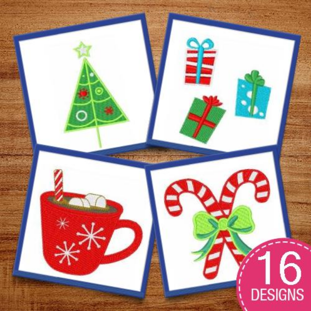 Picture of Happy Holidays Embroidery Design Pack