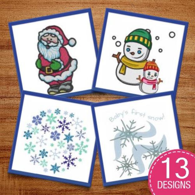 Picture of The First Snow Embroidery Design Pack