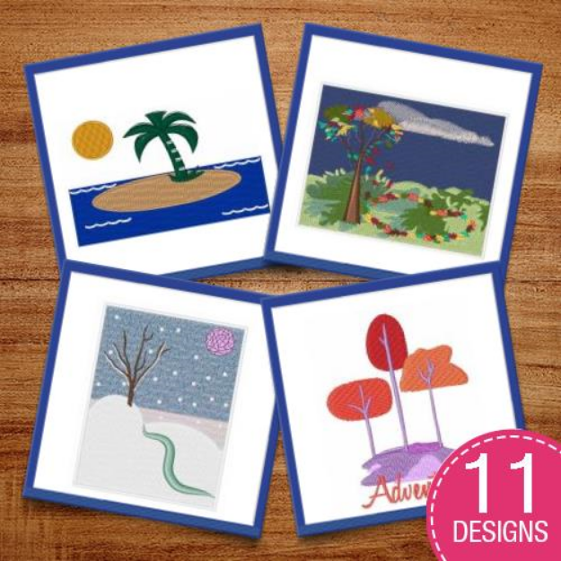 Picture of Landscape Scenes Embroidery Design Pack