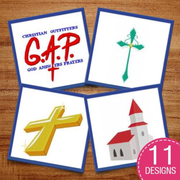 Picture of Crosses & Religious Decorations Embroidery Design Pack