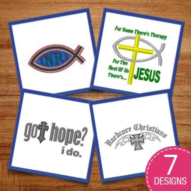 Picture of Happy Christian Designs Embroidery Design Pack