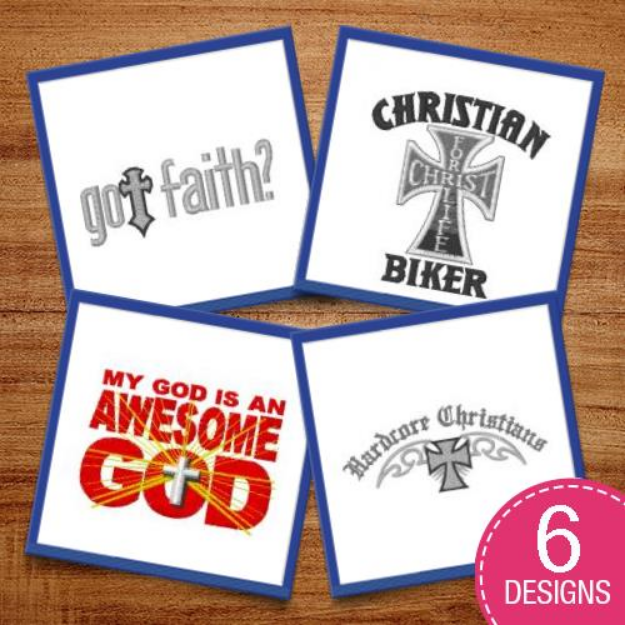 Picture of Christian Symbols Embroidery Design Pack