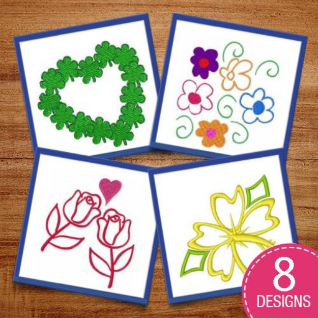 Picture of Holiday Plants & Florals Embroidery Design Pack