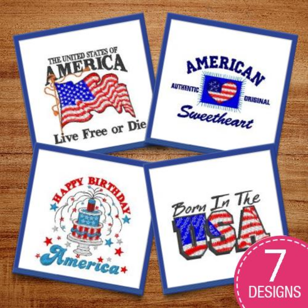 Picture of Let Freedom Ring Embroidery Design Pack