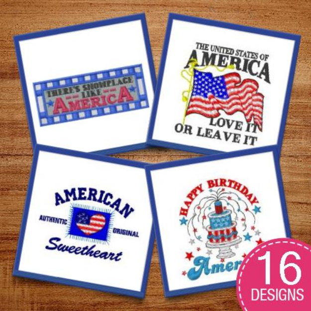 Picture of Celebrate America Embroidery Design Pack