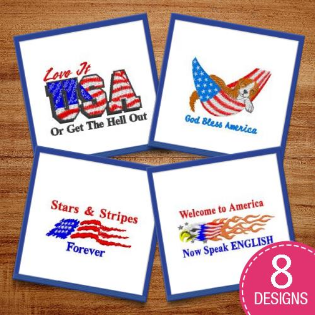 Picture of America, Land Of The Free Embroidery Design Pack