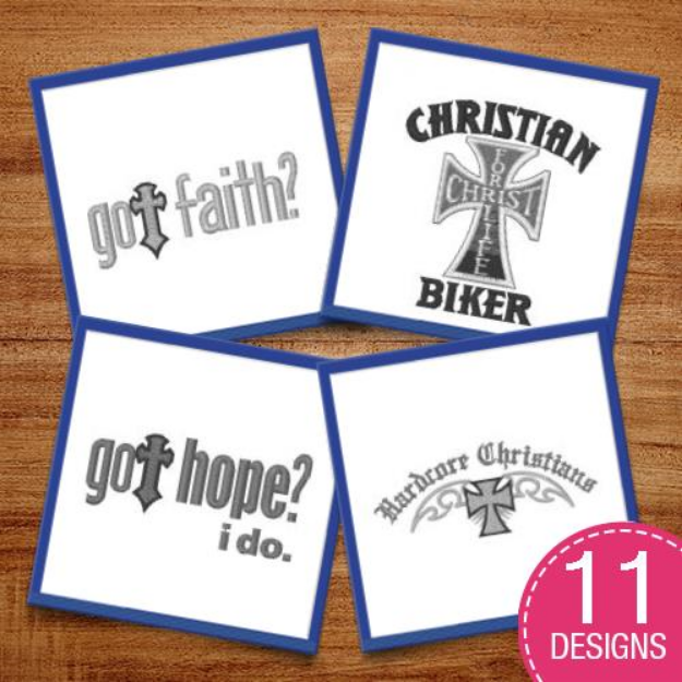Picture of Christian Religious Symbols Embroidery Design Pack