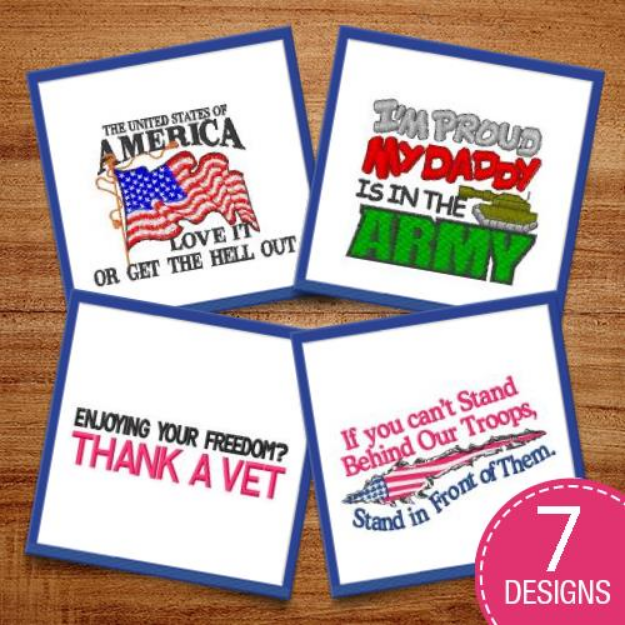 Picture of American Patriotism  Embroidery Design Pack
