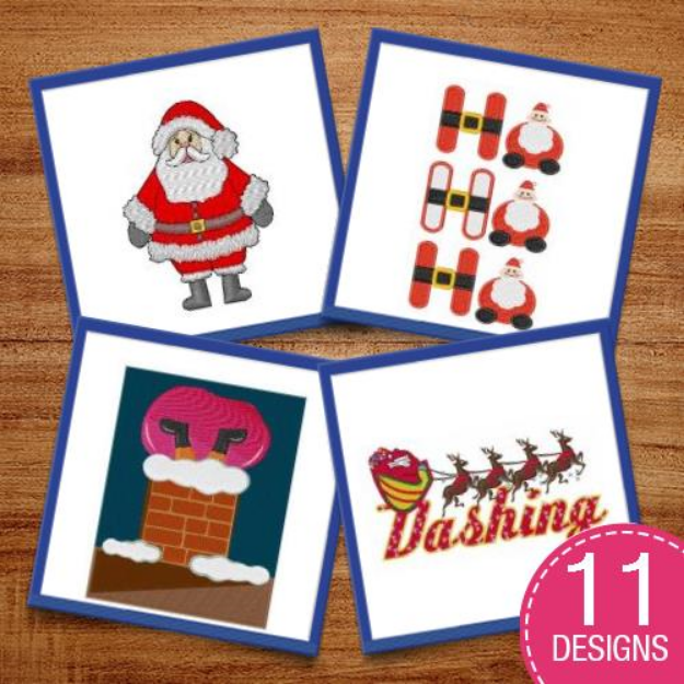 Picture of Funny Christmas Characters Embroidery Design Pack