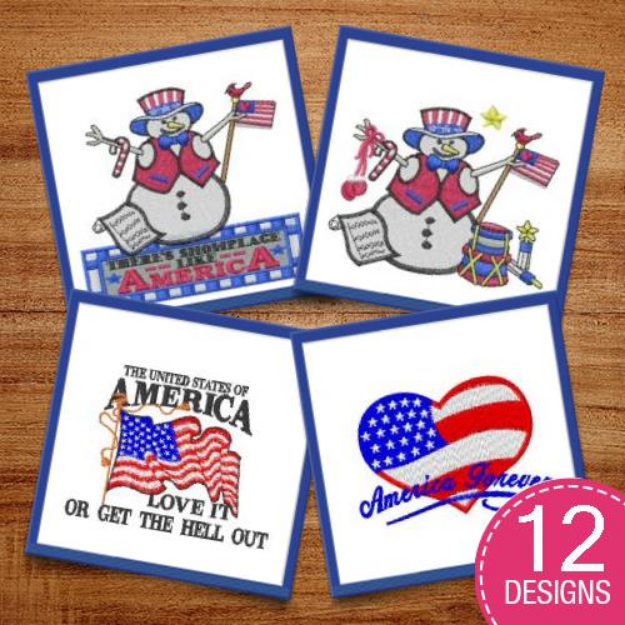 Picture of Celebrate Freedom Embroidery Design Pack