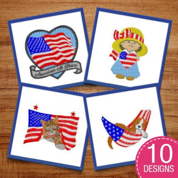 Picture of Independence Day Fun! Embroidery Design Pack