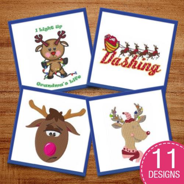 Picture of Christmas Animals Embroidery Design Pack